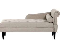 BELIANI YVOIRE - Chaise longue - Beige - Rechtszijdig - Stof