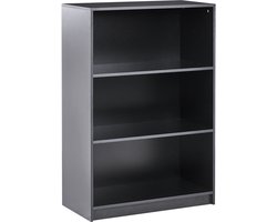 BELIANI ZEHNA - Boekenkast 3 planken - Zwart - 80 x 40 cm - Vezelplaat