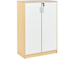 BELIANI ZEHNA - Kantoorkast - Lichtbruin/Wit - 117 cm - Vezelplaat