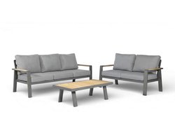Belito Birmingham Loungeset Nr. 5 – Antraciet Aluminium – 5 Personen