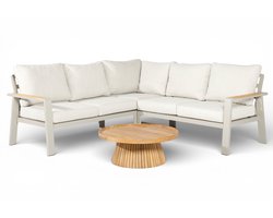 Belito Lotte Loungeset Hoekbank Nr. 8 | Taupe Aluminium | 220 x 220 cm | 5-persoons