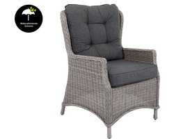 Belito Milou Wicker Tuinstoel - Dining Tuintoel - Weerbestending - Comfortabele Luxe Kussens - 2 jaar garantie