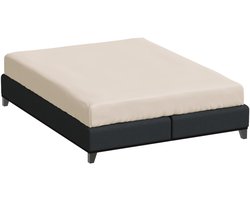 Bella Donna Tweepersoons Hoeslaken Jersey - poeder-0110 140/200-160/220