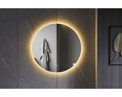 Bella Mirror Badkamerspiegel met LED verlichting en verwarming - 3 LED-standen - Condensvrij - Dimbaar - 80CM - Ronde spiegel