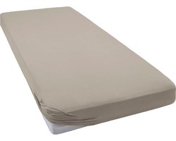Bellana Hoeslaken met Elastiek 90-100x200cm Taupe