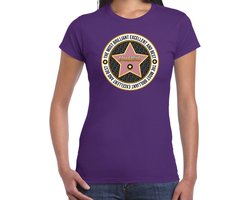 Bellatio Decorations Cadeau t-shirt voor dames - colleague/collega - paars - bedankje - verjaardag L