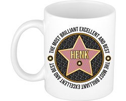 Bellatio Decorations Naam mok Henk - wit - Most Brilliant - keramiek - 300 ml - collega beker - cadeau