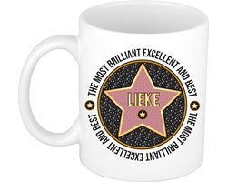 Bellatio Decorations Naam mok Lieke - wit - Most Brilliant - keramiek - 300 ml - collega beker - cadeau