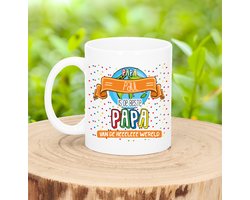 Bellatio Decorations Naam mok papa Paul - wit - de beste - keramiek - 300 ml - Vaderdag - cadeau
