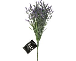 Bellatio Design Kunstbloem bos Lavendel / lavendula - 41 cm - 5 takken - paars - kunst zijdebloemen
