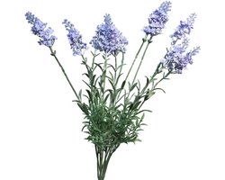 Bellatio Design kunstbloemen bosje Lavendel / Lavendula - 40 cm - blauw/paars - kunst zijdebloemen