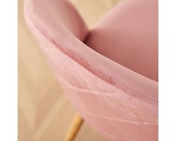 BellaVivre Moderne Eetkamerset 110x70x74 cm – Eettafel met 4 Fluwelen Stoelen in Wit en Roze, MDF Tafelblad en Zwarte Poten – Compacte Keukentafelset voor Woonkamer of Appartement – Novihome