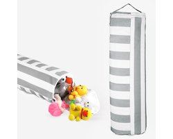 Belle Vous knuffel opbergzak zitzak - Opberghoes speciaal voor knuffels - Te gebruiken als zitzak voor de kinderen - Lege zitzak - Grijs
