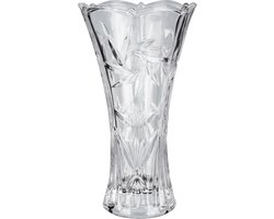 Belle Vous Kristallen Doorzichtige Glazen Vaas - 23,5 cm - Moderne Decoratieve Bloemen Pot voor Huis, Woonkamer, Kantoor & Bruiloft Kopstukken of Geschenk