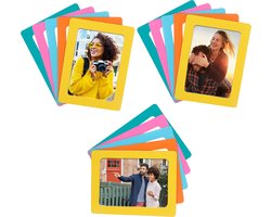 Belle Vous Magnetische Koelkast Fotolijstjes (15 Stuks) - Voor Foto’s 10 x 15 cm- Collage Fotolijsten voor Koelkast en Metalen Oppervlakken - 5 Kleuren