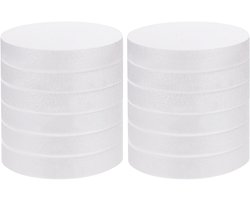 Belle Vous Schuim Cirkels (12 Pak) – 15 cm Diameter, 2,5 cm Dikte – Rond Polystyreen Schuimen Schijven voor Modelleren, School Projecten, Sculpturen, Bloemen Arrangementen, Kunst en Hobby