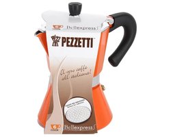 Bellexpress Koffiemaker – 6 Kops | Oranje | Stijlvol Italiaans Design