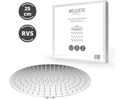 Belliese Raindance Douchekop - Regendouche - Waterbesparende Douchekop - Diameter 25,4 cm - Chroom - Rond