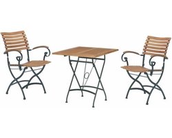 Bellini Lindau bistroset 3-delig teak gietijzer 4 Seasons Outdoor