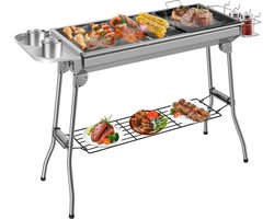 BellissiBo® Bbq Houtskool – Houtskoolbarbecues - Opvouwbaar - RVS - 73 x 33 x 72 cm - Inclusief BBQ-gereedschap - Draagbaar