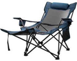 BellissiBo® Zonnebed - Ligbed Opvouwbaar - Strandbed - Blauw - Incl Bekerhouder en Draagtas - 168x56x69CM - Max.150 KG