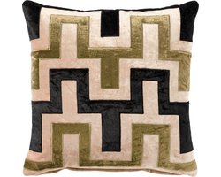 BELLONA | sierkussen 45x45 cm | Raven | zwart | multicolor | Hoii | met duurzame kussenvulling