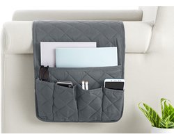 Belmarti® Bank Organizer 89x33cm Grijs - Luxe, Handig en Duurzaam – 5 Vakken – Polyester