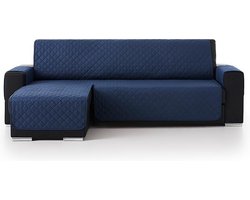 Belmarti® Bankbeschermer Duo Chaise Longue 200cm breed Blauw - Premium hoekbank beschermer voor banken met lounge gedeelte links of rechts