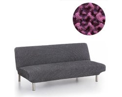 Belmarti® Bankhoes Milos Click Clack slaapbank 160cm tot 210cm breed - Paars - Premium elastische stof - Ademend en antistatisch - voor ultiem zit- en slaapcomfort