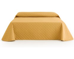 Belmarti® Bedsprei Duo 200x270cm - Geel – Omkeerbare premium sprei van 100% gerecycled polyester – Comfortabel, stijlvol en wasbaar