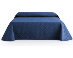 Belmarti® Bedsprei Duo 250x270cm Blauw - Belmarti® sprei, dubbelzijdig, 100% gerecycled polyester, comfortabel en machinewasbaar
