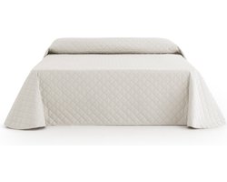 Belmarti® Bedsprei Duo 270x270cm Ivoor – Omkeerbare premium sprei van 100% gerecycled polyester – Comfortabel, stijlvol en wasbaar