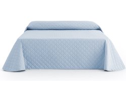 Belmarti® Bedsprei Duo 270x270cm Lichtblauw – Omkeerbare premium sprei van 100% gerecycled polyester – Comfortabel, stijlvol en wasbaar