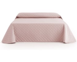 Belmarti® Bedsprei Duo 270x270cm Roze – Omkeerbare premium sprei van 100% gerecycled polyester – Comfortabel, stijlvol en wasbaar