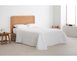 Belmarti® Bedsprei Nature 250x270cm - Wit - Omkeerbare & Gewatteerde Sprei - Waterafstotend - 100% Gerecycled Polyester - Premium kwaliteit
