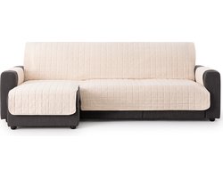 Belmarti® Hoekbank beschermhoes Pure - 280cm breed - Beige - Hoes voor een chaise longue bank met het relaxgedeelte links - van hoogwaardig katoen