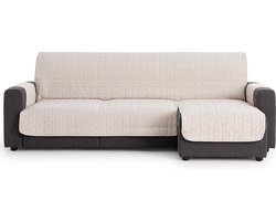 Belmarti® Hoekbank beschermhoes Pure - 280cm breed - Lichtgrijs - Hoes voor een chaise longue bank met het relaxgedeelte rechts - van hoogwaardig katoen