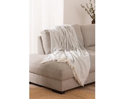 Belmarti Kenya plaid 230 x 260 cm - lichtgrijs