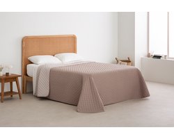 Belmarti Nature bedsprei 230 x 270 cm - linnen - omkeerbaar