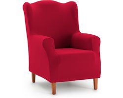 Belmarti® Oorfauteuil Hoes Anza 70cm tot 100cm breed - Rood - zachte, luxe stretchstof vormt moeiteloos naar je fauteuil - Premium kwaliteit