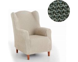 Belmarti® Oorfauteuil Milos - Breedte 70cm tot 100cm Groen - Extreme stretch stof - Premium kwaliteit