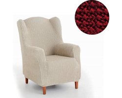 Belmarti® Oorfauteuil Milos - Breedte 70cm tot 100cm Rood - Extreme stretch stof - Fauteuilhoes van premium kwaliteit