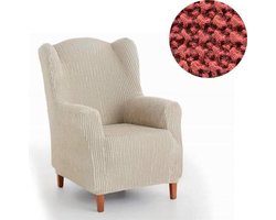 Belmarti® Oorfauteuil Milos - Breedte 70cm tot 100cm Steenrood - Extreme stretch stof - Fauteuilhoes van premium kwaliteit