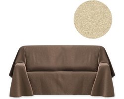 Belmarti® Plaid Banes 180x270cm Ivoor - Luxe Jaquard stof - Blijft uitstekend liggen op je bank - 50% katoen en 50% polyester - Premium kwaliteit uit Europa