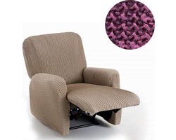 Belmarti® Relaxfauteuil Milos - 60cm tot 85cm breed - Paars - Hoge kwaliteit stof met maximale elasticiteit - Antistatisch - Van ademend Katoen voor comfortabel zitten zonder zweten