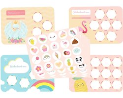 Beloningssysteem Meisje - Zindelijkheidstraining kind - 20x beloningskaart - 120 stickers - Plasdiploma - Beloningsstickers - Beloningskalender - Luiers