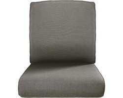 Belord Patio Furniture Cushions, Patio Chair Cushions with Removable Covers, 1 Pair of Outdoor Cushions including 1 Back Cushion and 1 Seat Cushion, Grey, 56.5 x 61 cm