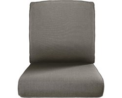 Belord Patio Furniture Cushions, Patio Chair Cushions with Removable Covers, 1 Pair of Outdoor Cushions including 1 Back Cushion and 1 Seat Cushion, Grey, 56.5 x 61 cm