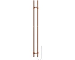 BELRAD Badkamer radiator staafmodel elektrisch 1500x168x127 mm - Geborsteld koper - Dubbel - 120W