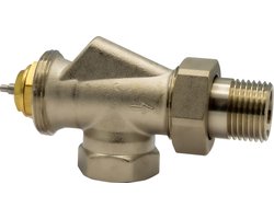 BELRAD haaks omgekeerde radiatorkraan 1/2 MV - Nikkel